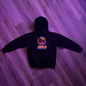 Black Hoodie with Graphic Print